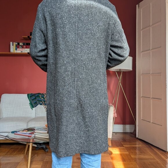 Toast Relaxed Wool Overcoat in Charcoal - Picture 8 of 9